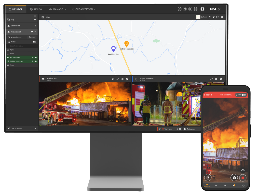 nsc3 webapp mobile use in firefighting